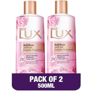 Lux Delicate Fragrance Body Wash Soft Rose 500ml Pack of 2