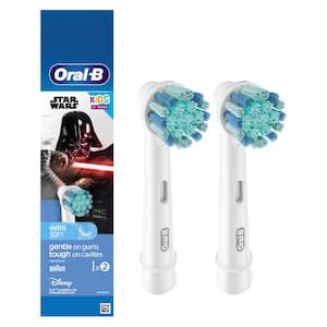 Oral-B Kids Electric Rechargeable Toothbrush Heads EB10S-2 SW, White, 2 PCS