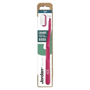 Jordan Change Green Clean Soft Replaceable Toothbrush Head Purple