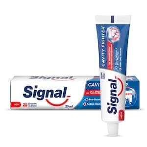 Signal Fluoride Toothpaste Cavity Fighter for 10x stronger teeth 25ml