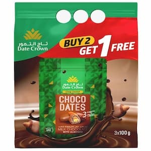 Date Crown Milk Chocolate Dates 3X100g