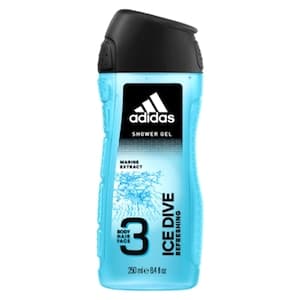 Adidas Ice Dive 3-In-1 Shower Gel Blue 250ml