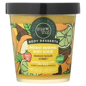 Organic Shop Mango Sugar Sorbet Body Desserts Instant Renewal Body Scrub Brown 450ml