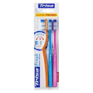 Trisa Fresh Super Clean Toothbrush Soft Pack of 3