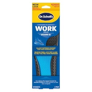Dr.Scholl's Comfort and Energy with Massaging Gel Work Insoles for Women Size 6 to 10