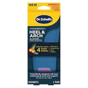 Dr.Scholl's Pain Relief Heel and Arch Orthotics Heel Cup for Women Size 6 to 10