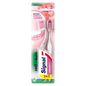 Signal Sensisoft Toothbrush Himalayan Pink Salt 1+1 FREE