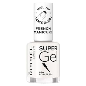 Rimmel London Super Gel French Manicure Nail Polish 090 Porcelain 12ml