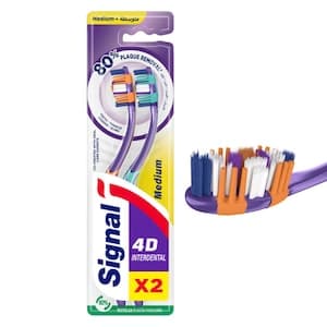 Signal 4D Medium Toothbrush Interdental 2 Per Pack