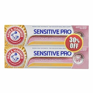 Arm & Hammer Sensitive Pro Baking Soda Toothpaste with Liquid Calcium 75ml Pack of 2