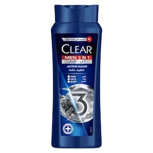 Clear 3in1 Shampoo for men, Active Clean, 600ml