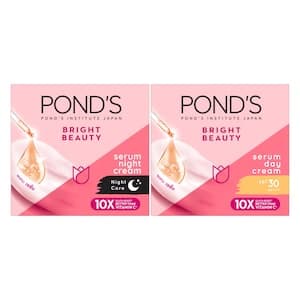 Pond's Bright Beauty Serum Day Cream SPF 30, 50ml + Pond's Bright Beauty Serum Night Cream, 50ml