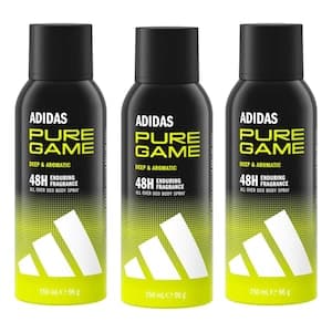 Adidas Pure Game Deodorant Body Spray, 150ml Pack of 3