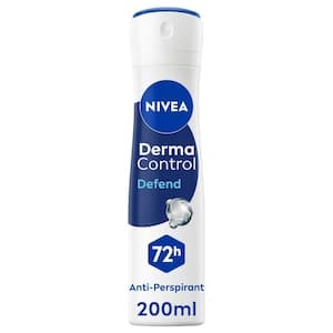 NIVEA Derma Control Defend Extra Comfort Anti-Perspirant Spray, with Pure Hyaluron and Pro-Vitamin B5, 72H Protection, 200ml