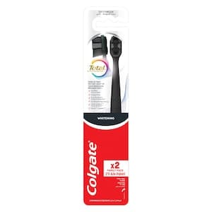 Colgate Total Whitening Black Toothbrush, Pack of 2