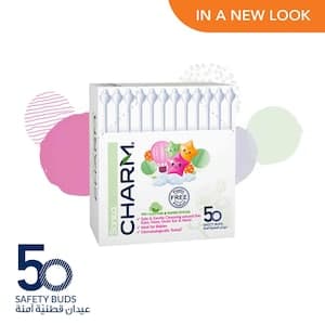 Sanita Charm Safety Buds for Babies, 50 PCS