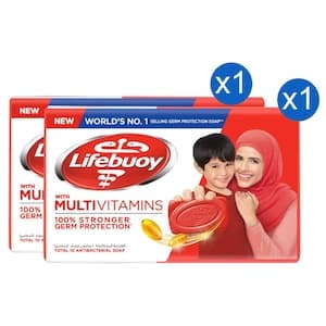Lifebuoy Bar Soap Silky 125g, Pack of 2