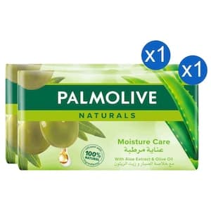 Palmolive Naturals Moisture Care Soap Aloe and Olive Oil 170g, Pack of 2