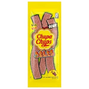 Chupa Chups Extruded Sour Cola Belts Candy, 57g