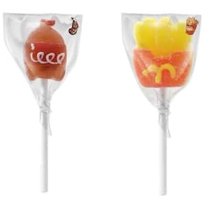 Alien's Sour Gummy Cola and Fries Pop Candy, 10g