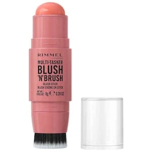 Rimmel London Multi-Tasker Blush 'N' Brush Stick, 100 Cotton Candy, 8g