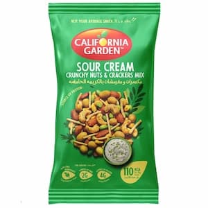 California Garden Sour Cream Crunchy Nuts and Crackers Mix, 30g