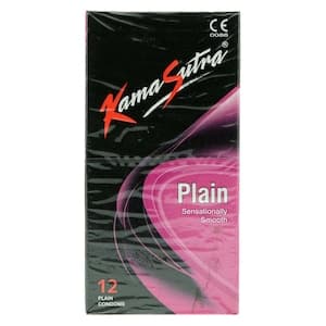 Kama Sutra Plain Sensationally Smooth Condoms Clear 12 PCS