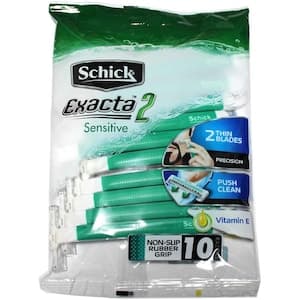 Schick Exacta 2 Sensitive Razor Green 10 Razors