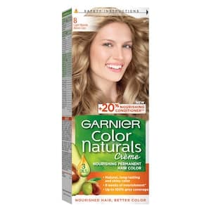 Garnier Color Naturals Crème Nourishing Permanent Hair Color, 8, Light Blonde