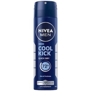 NIVEA MEN Cool Kick, Quick Dry 72h Odour Protection, Deodorant for Men, Fresh Scent, Spray 150ml