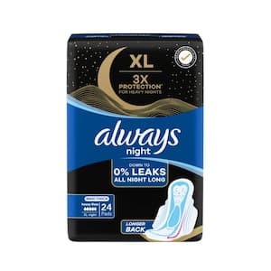 Always XL Night Pads, for Heavy Nights, Maxi Thick, 24 Pads