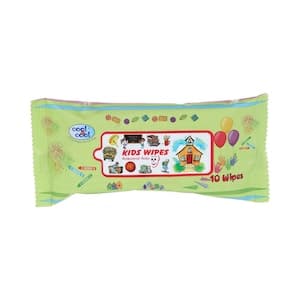 Cool & Cool Anti-Bacterial Kids Green 10 Wipes