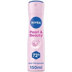 NIVEA Pearl & Beauty Antiperspirant Deodorant for Women 72H Active, Spray 150ml