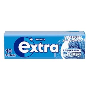 Wrigley's Extra Gum Peppermint, Sugar Free Chewing Gum 10 Pellets