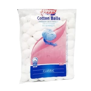 Tippys White Cotton Balls x Pack of 100