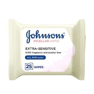 Johnson's Daily Essentials Extra-Sensitive Cleansing Wipes, 25 Wipes