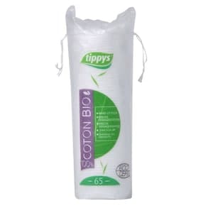 Tippys Bio Cotton Makeup Pads White 65 Pads